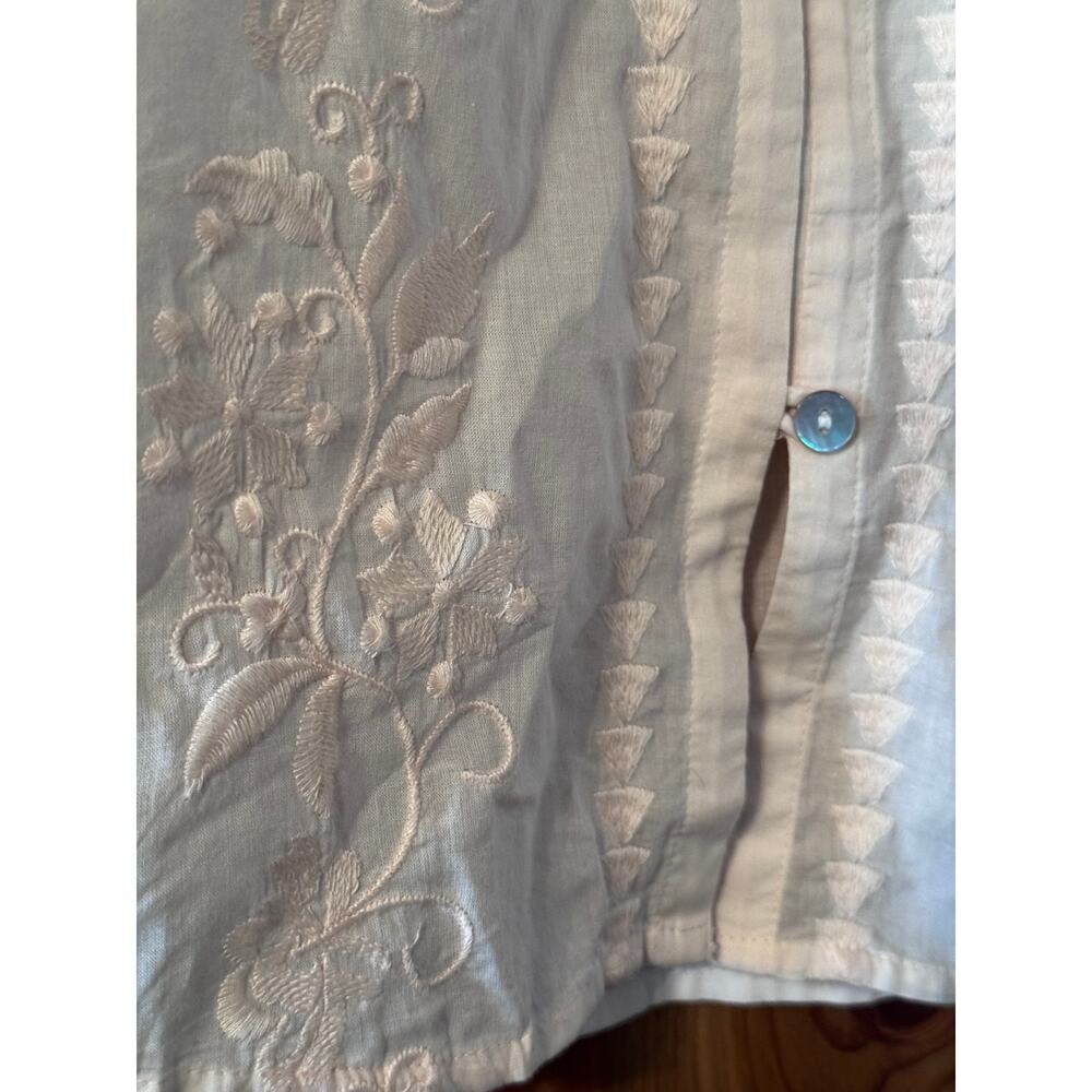 J. Jill Light Blush Embroidered Tunic Top - Picture 7 of 10